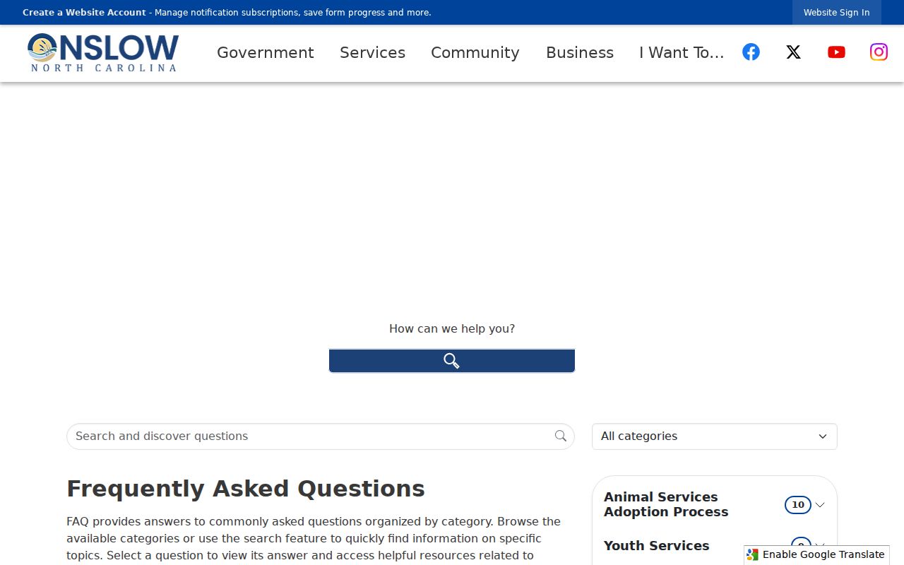 Onslow County arrest history Sheriff app inmate search FAQ